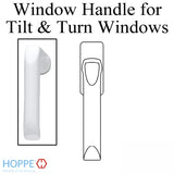 London Non-Locking Handle for Tilt & Turn Windows - Made of Aluminum - White