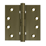 4"x4" Square Hinge, Ball Bearing, NRP, Solid Brass, US10AN