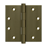 4-1/2"x4-1/2" Square Hinge, Solid Brass