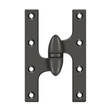 6"x 3-7/8" Olive Knuckle Hinge, Ball Bearing, Solid Brass