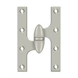 6"x 3-7/8" Olive Knuckle Hinge, Ball Bearing, Solid Brass