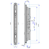 78010877 Rockwell Apex Adjustable Dual Point Sliding Door Mortise Lock Recessed Mount