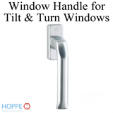 London Non-Locking Handle For Tilt & Turn Windows - Made Of Aluminum - Silver