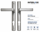 Acacia Active Handle Kit for 1-3/4" and 2-1/4" Doors - Brushed Chrome