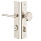 Emtek 8044 STRETTO Narrow Trim Lockset, 1-1/2" x 11" Modern Rectangular Keyed, Brass Tubular, Dummy (Pair)