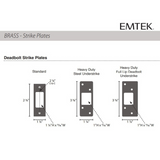 Emtek 8465 #3 Sandcast Bronze Deadbolt With Flap - Single Cylinder