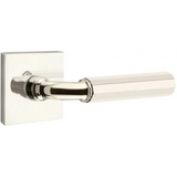 Emtek 5212 Select Brass Lever Handle With Stem And Modern Rectangular Rosette Privacy Set