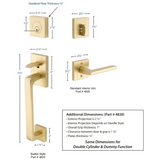 Emtek EMP4820 Baden Single Cylinder Entrance Handleset - Brass Tubular - EMPowered Upgrade