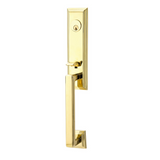 Emtek EMP4211 Wilshire Single Cylinder Entrance Handleset - Brass Tubular - EMPowered Upgrade