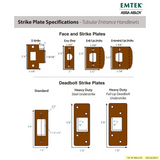 Emtek 454727 Ridgemont Grip by Grip Entrance Handleset - Sandcast Bronze Tubular - Double Cylinder