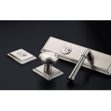 Emtek EMP8821 EMPowered Wilshire 5-1/2" Center-to-Center Keyed Sideplate Lockset, Passage/Single Keyed - Brass Tubular