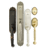 Emtek EMP4311 Orleans Single Cylinder Entrance Handleset - Brass Tubular - EMPowered Upgrade