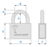 MUL-T-LOCK MTL800 #8 C-Series Padlock (5/16" Shackle)