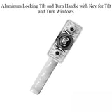 Aluminum Locking Tilt &amp; Turn Handle with Key for Tilt &amp; Turn Windows - White