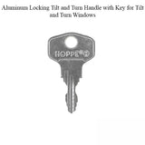 Aluminum Locking Tilt &amp; Turn Handle with Key for Tilt &amp; Turn Windows - White