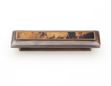 Schaub Tiger Penshell - Rectangle Pull with Tiger Penshell Inlay and Dark Antique Bronze - 3" cc