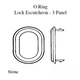 Andersen Perma-Shield Gliding Door O-Ring Lock Escutcheon, 3 Panel - Stone