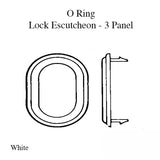 Andersen Perma-Shield Gliding Door O-Ring Lock Escutcheon, 3 Panel - White