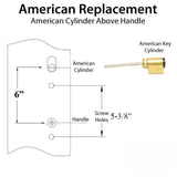 TRILENNIUM ECLIPSE KEYED 3-POINT HANDLE SET