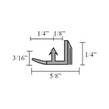 Vinyl Weatherstrip Insert, Adjustable Threshold - 38 Inch - 840060