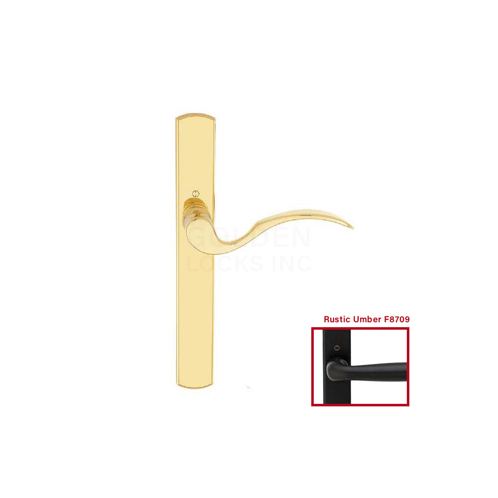 HOPPE MULTIPOINT LOCK HANDLESET, MUNCHEN, M112PL/216N, SOLID BRASS - RUSTIC UMBER, INACTIVE