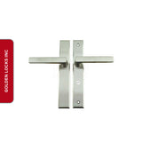 Dallas Fixed Dummy Hoppe Handle Set For 2.25” thick Door on Satin Nickel