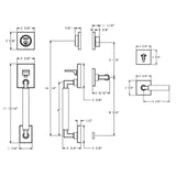 Baldwin Estate 85318 Gramercy with Engineered by Level Square Deadbolt Sectional Set