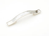 Schaub Mother of Pearl - Rectangle Pull - 4" cc with White Mother of Pearl inlay on Polished Nickel