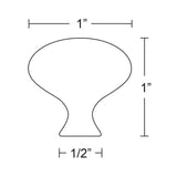 Emtek Egg 1 3/4 Inch Wardrobe Knob - 86124