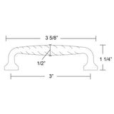 Emtek 86240 Tuscany Twist 10 Inch Cabinet Pull