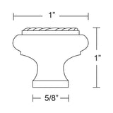 Emtek Rope 1 3/4 Inch Cabinet Knob - 86202
