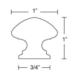 Emtek Melon 1 3/4 Inch Cabinet Knob - 86203