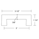 Emtek 86337 10 Inch Bronze Rail Cabinet Pull