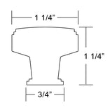 Emtek Newport 1 3/4 Inch Cabinet Knob - 86433