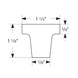 Emtek Sandcast Bronze 1 5/8 inch Rustic Modern Square Knob - 86663