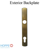 HOPPE CONTEMPORARY EXTERIOR BACKPLATE M216N FOR ACTIVE HANDLESETS - ANTIQUE BRASS