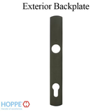 HOPPE CONTEMPORARY EXTERIOR BACKPLATE M216N FOR ACTIVE HANDLESETS - OIL-RUBBED BRASS