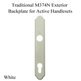 HOPPE Traditional Exterior Backplate M374N for Active Handlesets - White