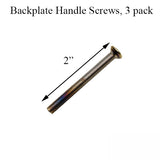 Handle Screws, 3 pack - 1-3/4 inch thick Door, M5 x 50mm - Rustic Umber