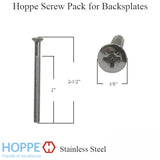 Hoppe Screw Pack for Backsplates, 3-pack - Polished Chrome