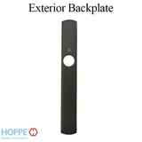 HOPPE CONTEMPORARY EXTERIOR BACKPLATE M216N FOR INACTIVE HANDLESETS - MATTE BLACK