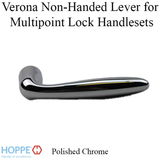 Verona Non-Handed Lever Handle for Multipoint Lock Handlesets - Polished Chrome, 8752523