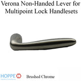 Verona Non-Handed Lever Handle for Multipoint Lock Handlesets - Brushed Chrome