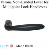 Verona Non-Handed Lever Handle for Multipoint Lock Handlesets - Matte Black
