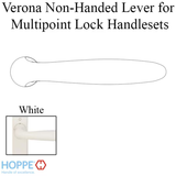 Verona Non-Handed Lever Handle for Multipoint Lock Handlesets - White, 8752535
