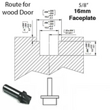 Hoppe Multipoint 1.77" Backset Manual Gear with Tongue Bottom Extension