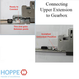 Hoppe Multipoint 1.38" Backset Manual Gear with Tongue Bottom Extension