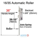 Hoppe Multipoint 1.38" Backset Automatic Gear with Bottom Roller Extension 8778251