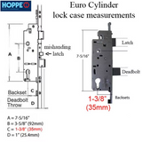 Hoppe Multipoint 1.77" Backset Manual Gear with Roundbolt Bottom Extension