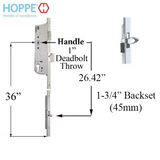 Hoppe Multipoint 1.77" Backset Automatic Gear with Tongue Bottom Extension